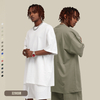 Heavy earth color FOG solid color T-shirt oversized unisex short set