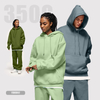 Solid color blank 350g fashion couple polar fleece hoodie 