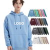 Small and large 345g oversized solid color unisex winter blank fleece hoodie