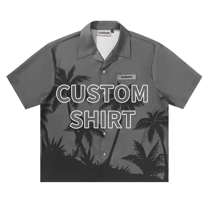 High Quality Quick Dry Custom Cuban Collar Linen Short Sleeve Hawaiian Men'S Shirts