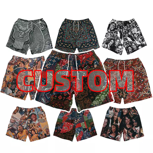 Custom Streetwear Jacquard Woven Tapestry Shorts