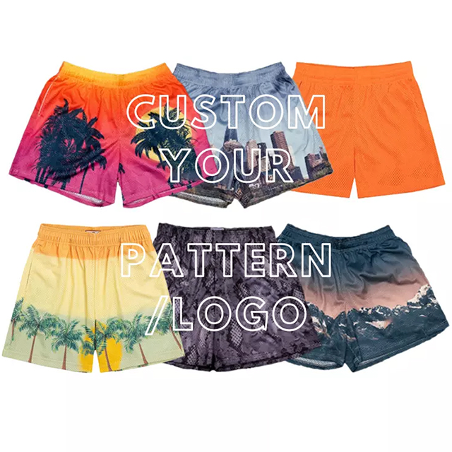 Streetwear Fashion Fully Sublimation Customize Mesh Shorts