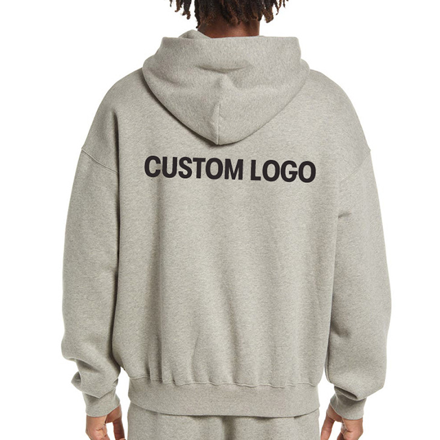 Custom Cotton Oversized No Drawstring Fleece Hoodie